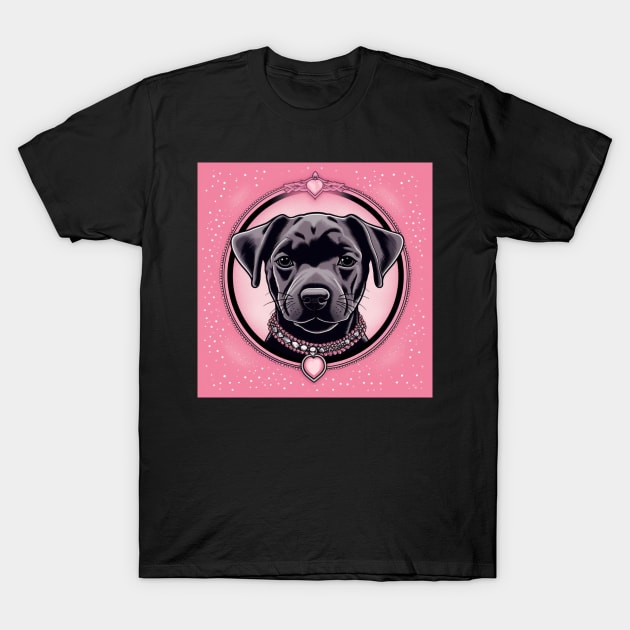 Sweet Black Staffy T-Shirt by Enchanted Reverie